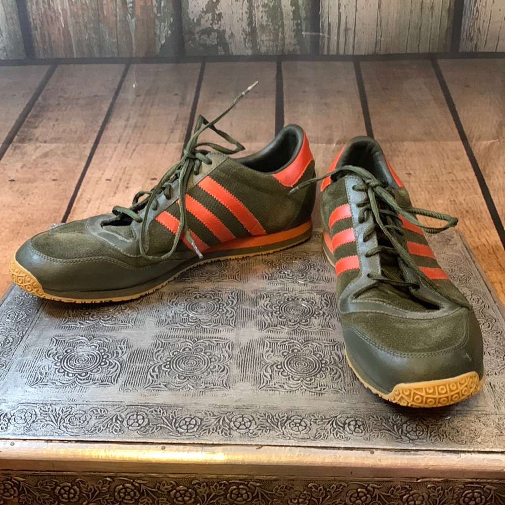 Adidas Green & Orange Suede Sneakers Size 13